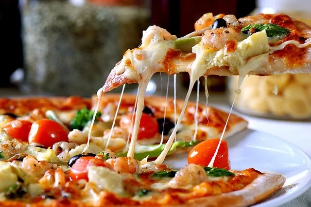 pizza com baixo teor de gordura