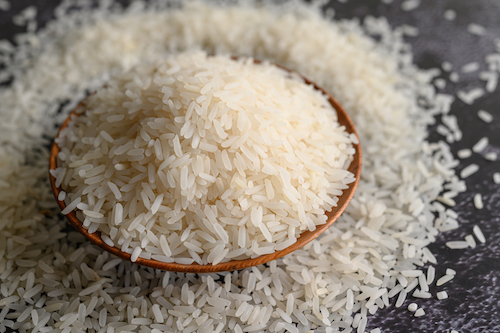 tigela de arroz branco