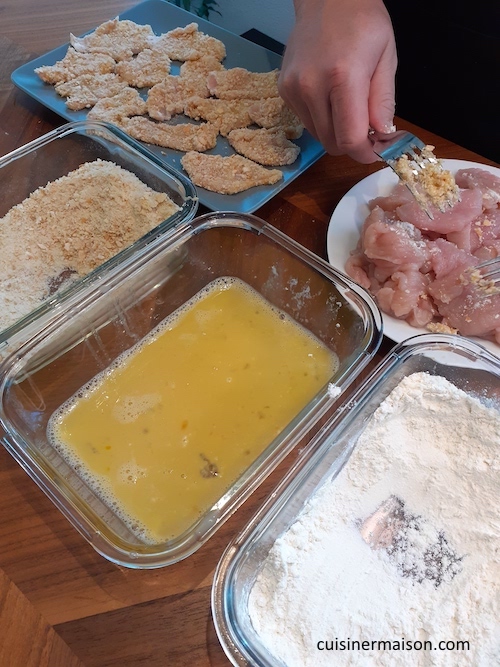 mistura de pão ralado de farinha de ovo