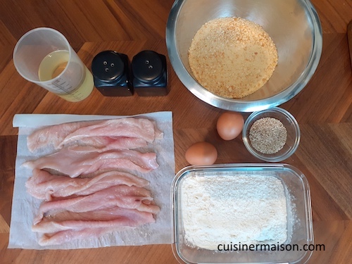Receita de ingredientes de nuggets