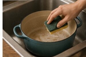 Como você cuida de um forno holandês