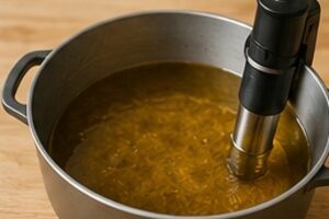 Você pode usar uma fritadeira de imersão em uma caçarola ou frigideira