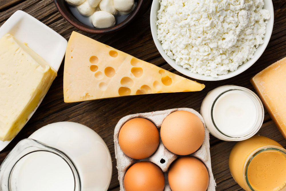 Produtos lácteos e ovos