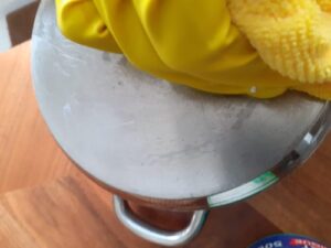 Enxágue com água limpa